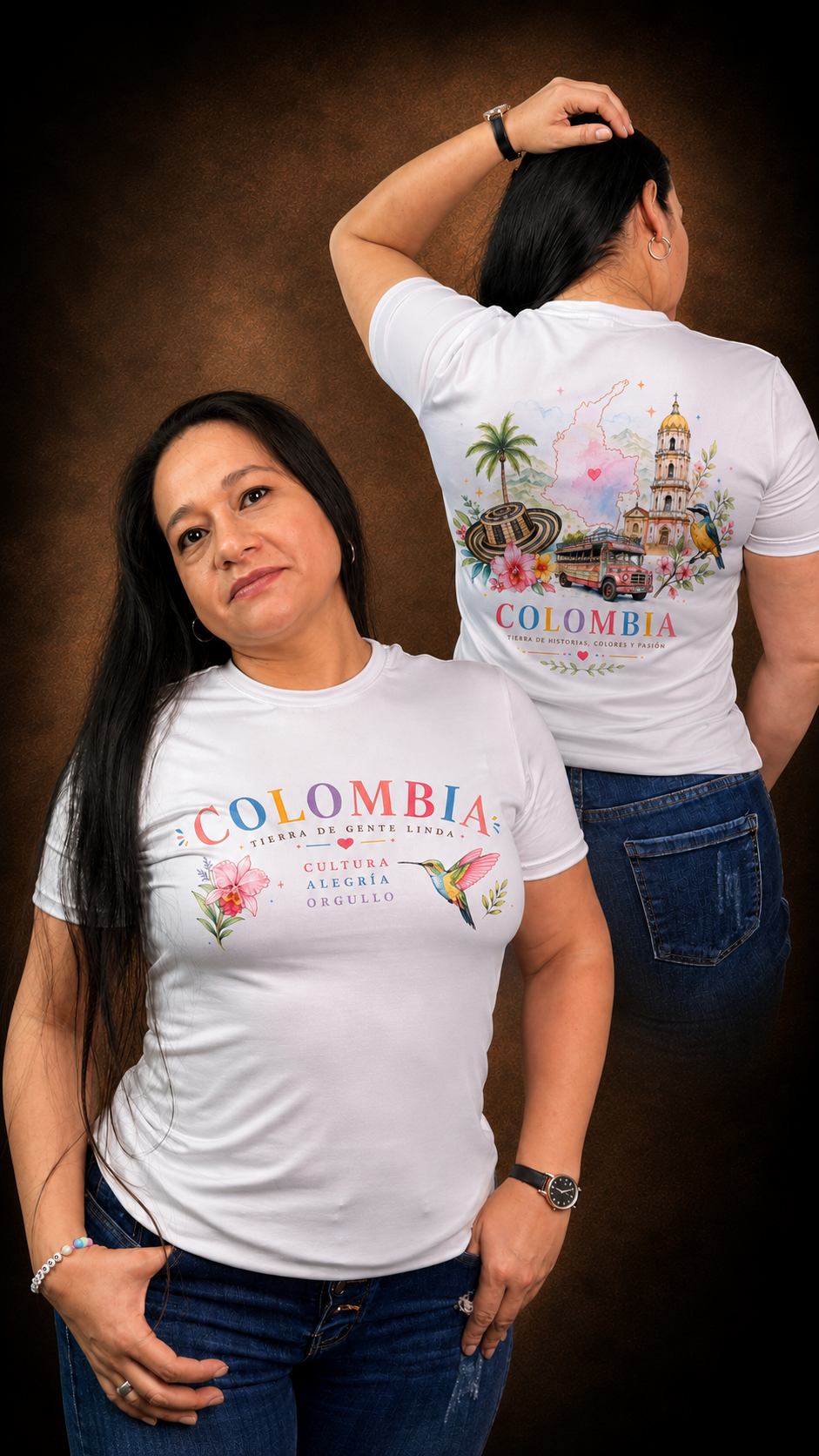 Colombia · Tierra de Gente Linda Camiseta blanca