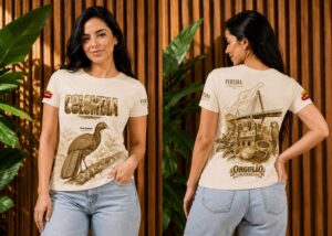 Camiseta Colombia Orgullo Colombiano Mujer