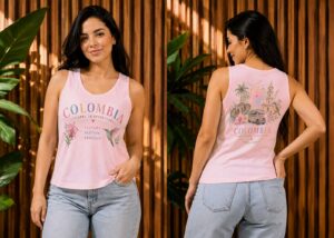 Camiseta Tierra de Gente Linda Rosada