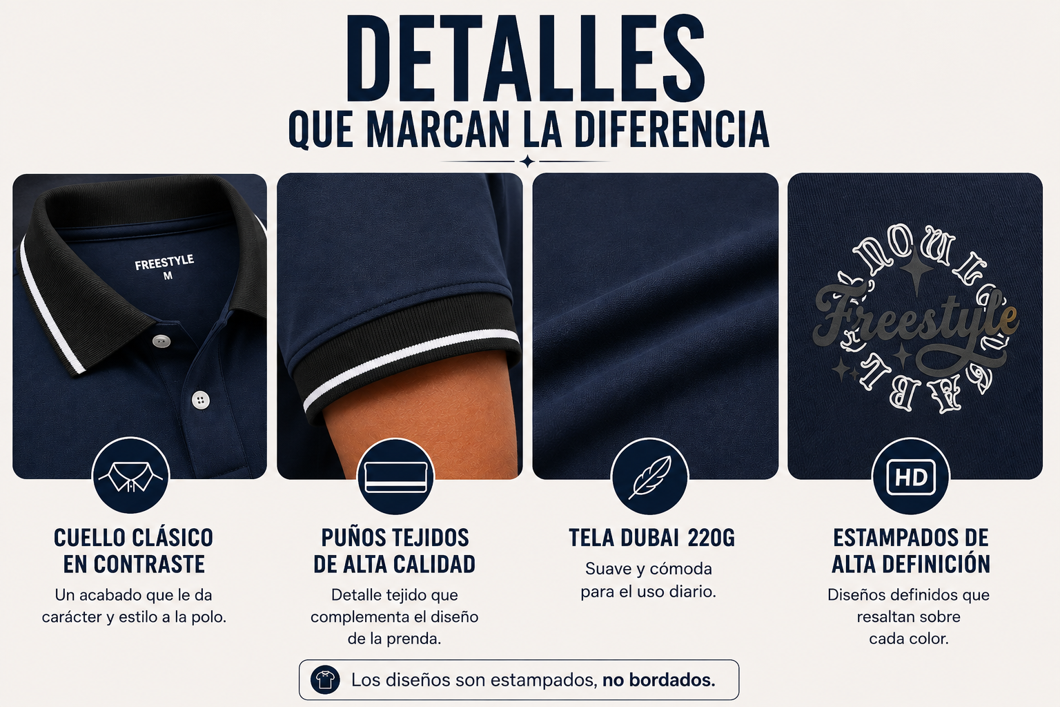 Detalles de polos Freestyle