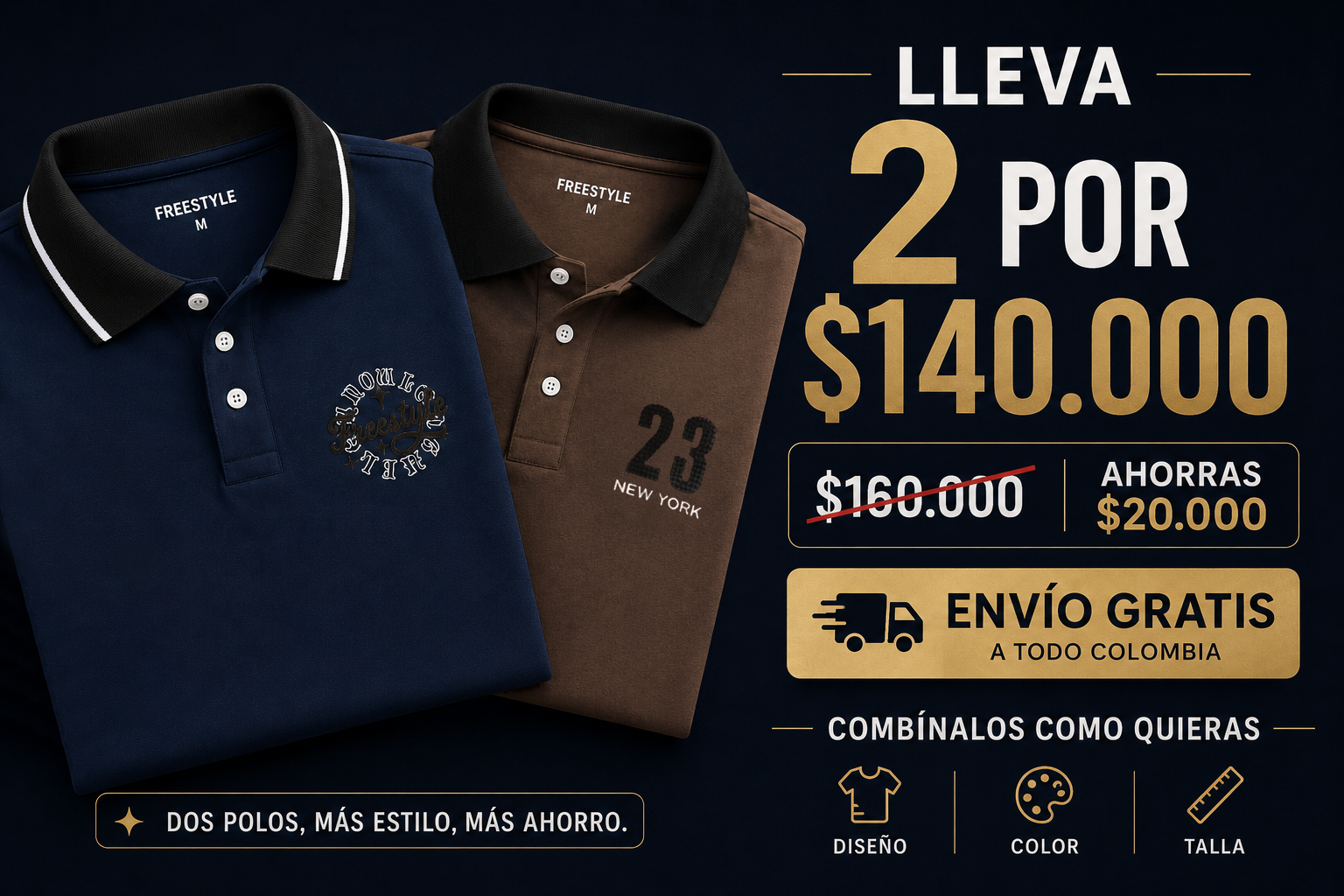 Promoción dos polos por 140000 pesos